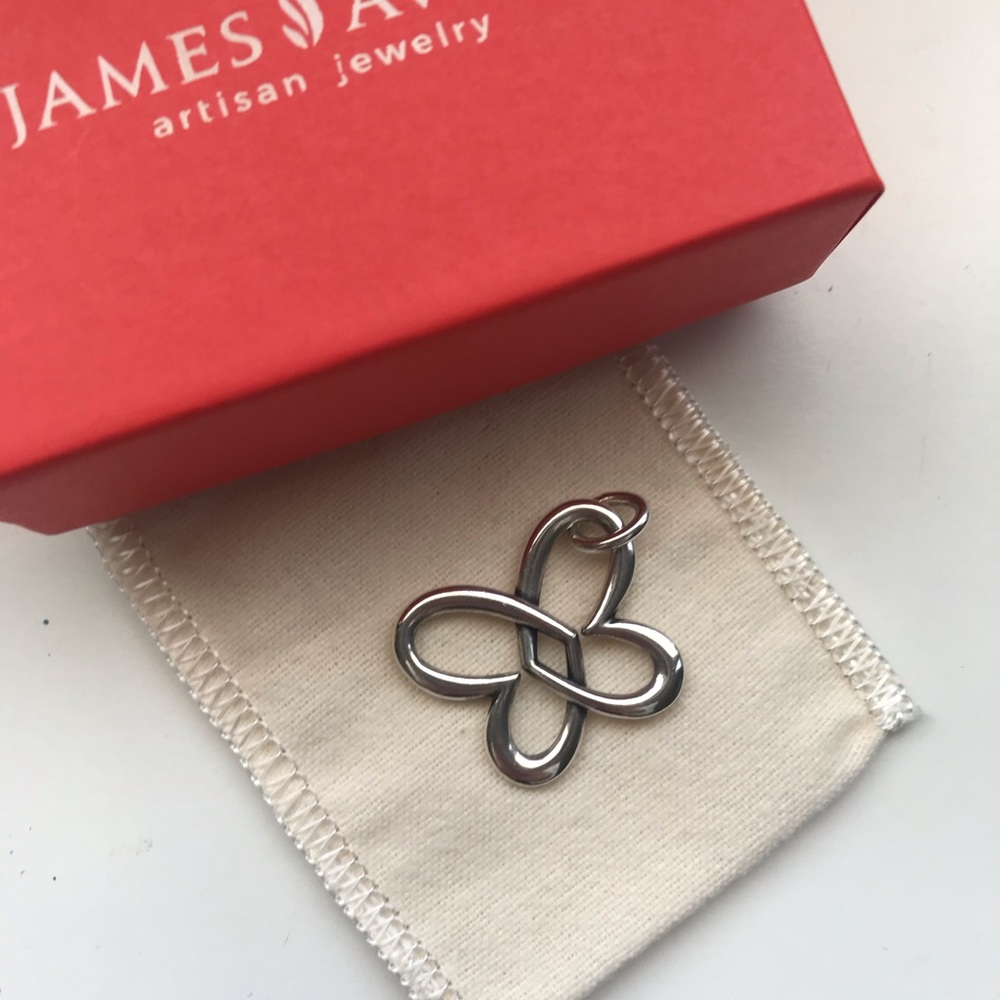 James Avery linked hearts butterfly pendant
